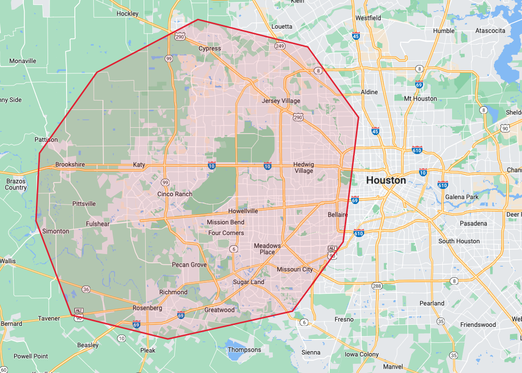 west houston map